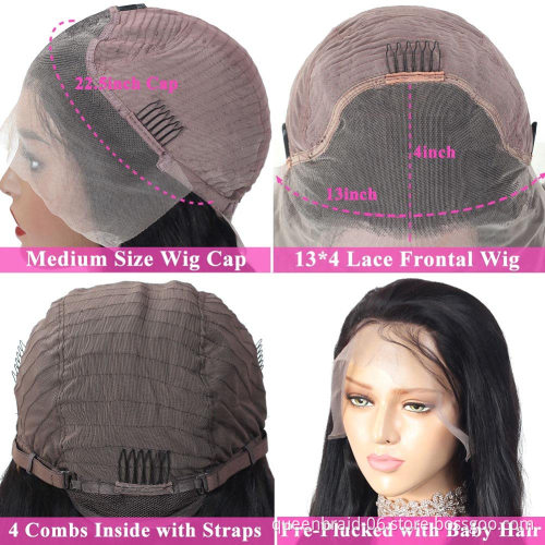 13x4 Lace Front Wigs Human Hair Wigs Unprocessed Brazilian Virgin Hair Body Wave Lace Wigs with Baby Hair Pre Plucked Natural